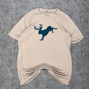 Stio Deer/Rabbit graphic outdoor casual beige tshirt mens Medium
